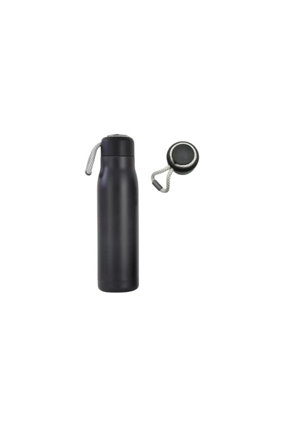 Generic Brand 500ml Water Bottle, Rubberized Finish, Black