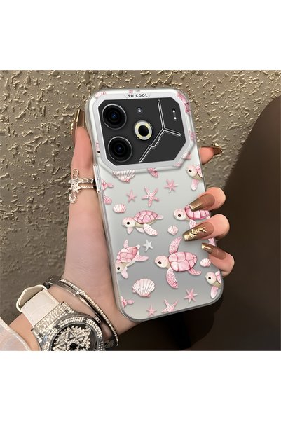 CHICASELUX غطاء سيليكون بتصميم لطيف، متوافق مع هواتف Tecno Pova 6/Pova 6 Pro ...