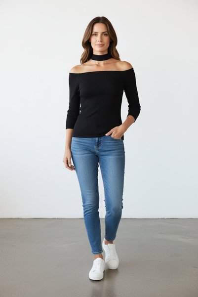 Vero Moda Top Una Negru