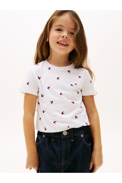 Tommy Hilfiger Smiley Heart Flag Print T-Shirt