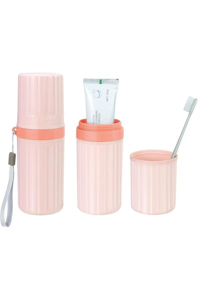 KASTWAVE Portable Waterproof Travel Toothbrush Holder and Toothpaste Organize...