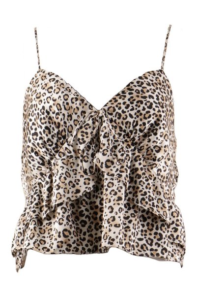 TopShop Crop top Karen cu imprimeu animal