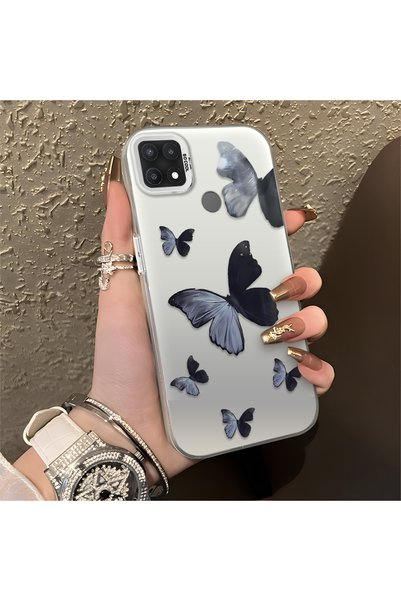 CHICASELUX Black and Gray Butterfly-Printed Protective Case Compatible with O...