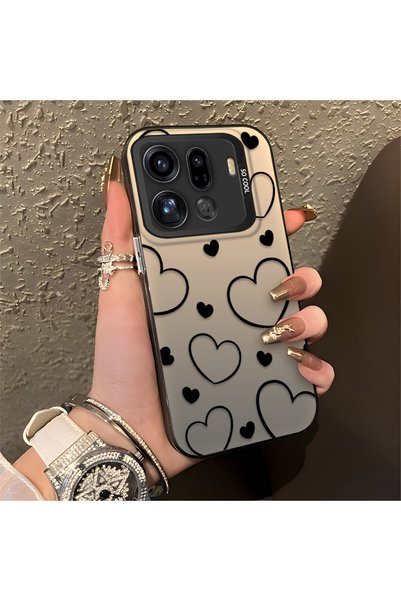 CHICASELUX غطاء سيليكون أسود اللون بتصميم خطوط أنيق، متوافق مع هاتف Oppo Find...
