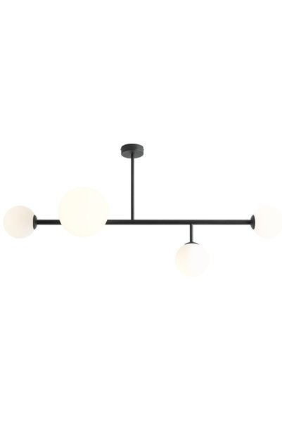 Aldex Plafonieră neagră, Aldex, Dione 4, metal, E14/E27, 117x32x58cm