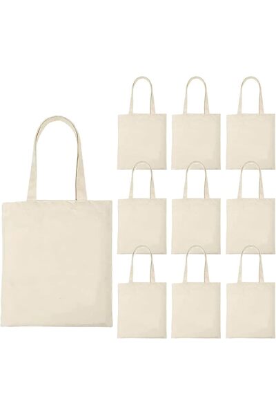 Generic 12 Pack Canvas Tote Bag,Lightweight Blank Bulk Cloth bags, Cloth Cott...