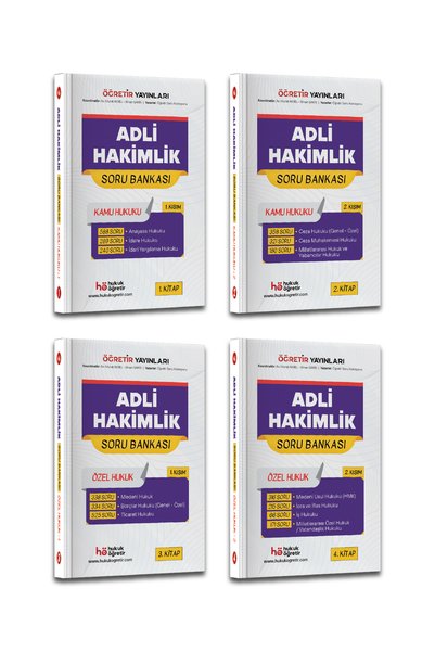 hukuk öğretir Adli Hakimlik Soru Bankası Alan Grubu 4’lü Kitap Seti - 3922 So...