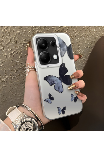 CHICASELUX Black and Gray Butterfly-Printed Protective Case Compatible with R...