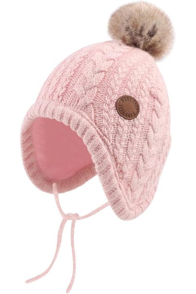 Generic Warm Crochet Baby Beanie with Ear Flaps: Toddler Knit Cap, Soft Polye...