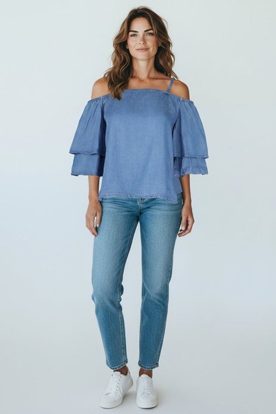 ONLY Top Bobbi Albastru