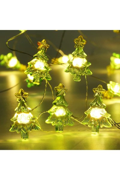Noonedibs Ghirlandă luminoasă LED pentru brad cu baterii și telecomandă, deco...