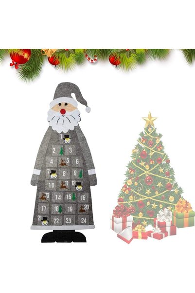 Noonedibs Umplutură din material textil pentru calendar, 24 de pungi din fetr...
