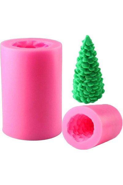 Noonedibs 3D Crăciun brad în formă de silicon mucegai lumânare mucegai pentru...