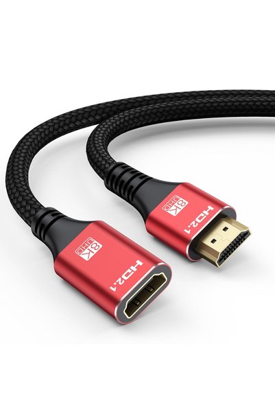 Generic موصل HDMI 8K بطول 6 أقدام، محول HDMI ذكر إلى أنثى، 48 جيجابت في الثان...