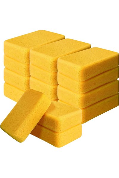 Generic عبوة تحتوي على 12 قطعة من إسفنجات التنظيف الكبيرة، وسادة إسفنجية لتنظ...