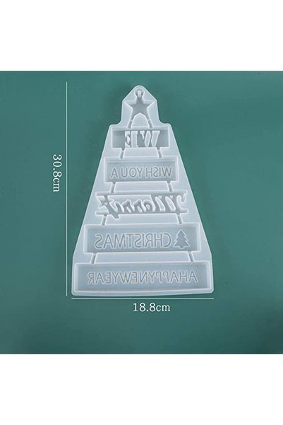 Noonedibs 1 buc Crăciun brad rășină silicon matrițe agățat Craft pandantiv Cr...