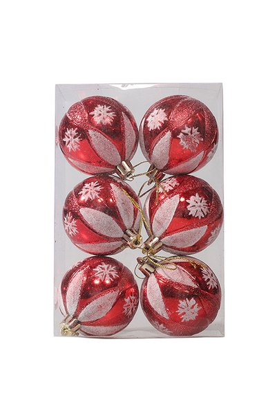 Noonedibs Set de 6 globuri de Crăciun de 6 cm, ornamente agățate rezistente l...