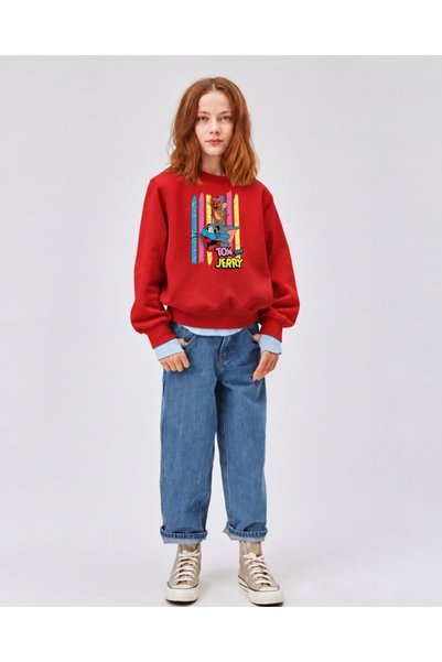 cirokids Tom and Jerry Printed 3-Thread Brushed Cotton Children's Sweatshirt