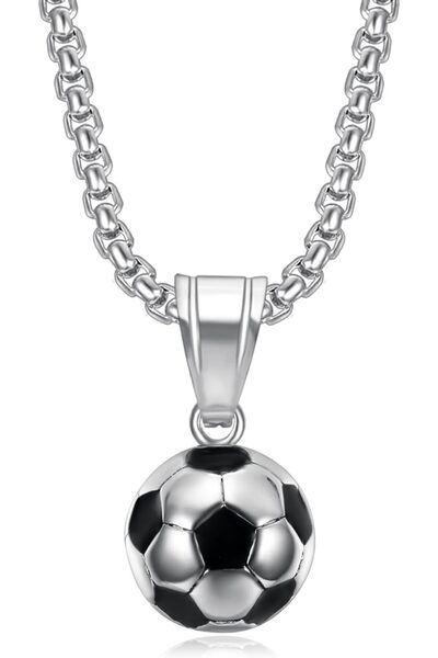 Generic 18K Gold Plated Soccer Ball Charm Pendant Necklace, Football Star Sta...