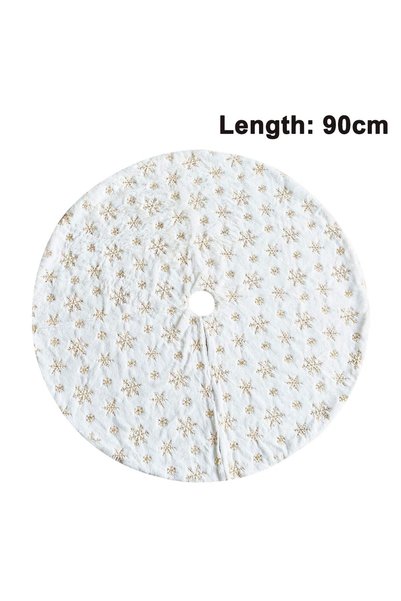 Noonedibs Fustă de brad de Crăciun - 90cm, blană artificială, decorațiuni de ...