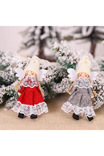 Noonedibs Păpușă Ornament de Crăciun, Înger de Crăciun Agățat, Pandantiv Păpu...