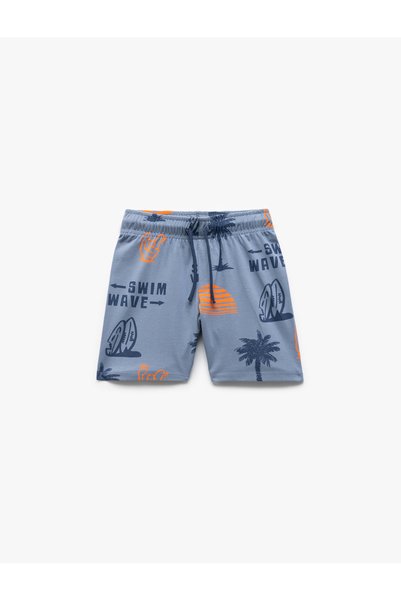 Koton Boys Blue Graphic Print Shorts