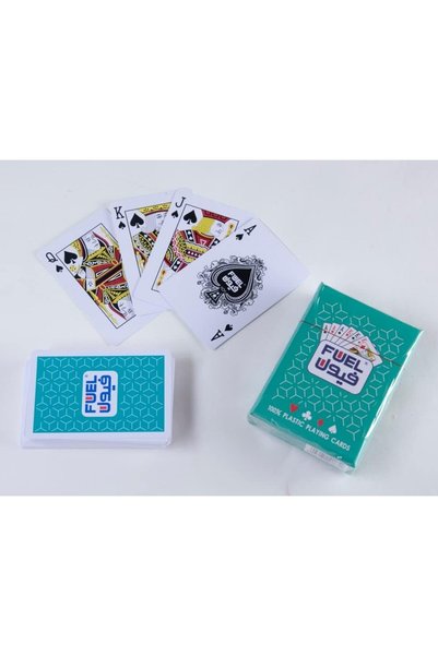 Generic Fuel Playing Card Green Big Size,بلوت فيول أخضر كبير