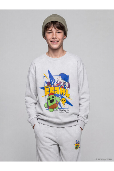 LC Waikiki Sweatshirt pentru băieți Brawl Stars - Alegeri strălucitoare de la...