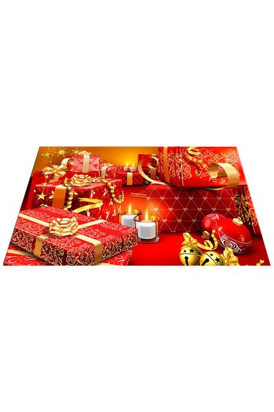 Noonedibs Covoraș decorativ de Crăciun, covorașe pentru intrarea în aer liber...