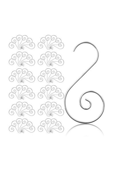Noonedibs 120 buc cârlige pentru ornamente de Crăciun, cârlige în formă de S,...