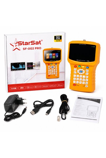 STARSAT SF-002 PRO DVB-S2 Satellite Meter with 4.3-Inch Display and CCTV Tester