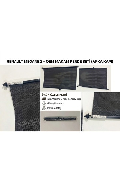 Oto Döşeme Malzemeleri Renault Megane 2 Sağ/Sol Arka Makam Perdesi