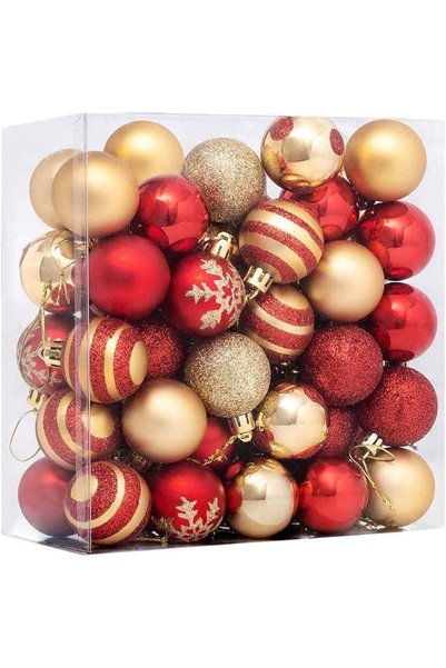 Noonedibs Ornamente cu globuri de Crăciun - globuri mici de 40 mm pentru brad...