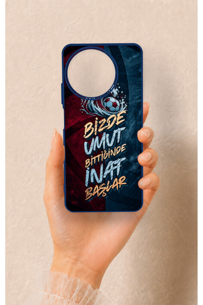 Vip Case Realme 11 Compatible Wavy Burgundy and Blue Patterned Silicone Case.