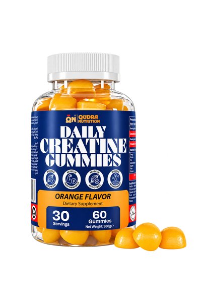 Qudra Nutrition Daily Creatine Monohydrate Gummies, Economy Formula, Orange, ...