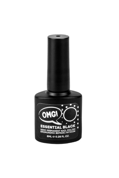 OMG Ojă Semipermanentă Neagră 8 ml – Culoare Intensă pentru Tot Anul, Utiliza...