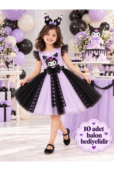 Sevimli Kids PUL SEQUIN.. Βραδινό φόρεμα για πάρτι γενεθλίων με στέμμα