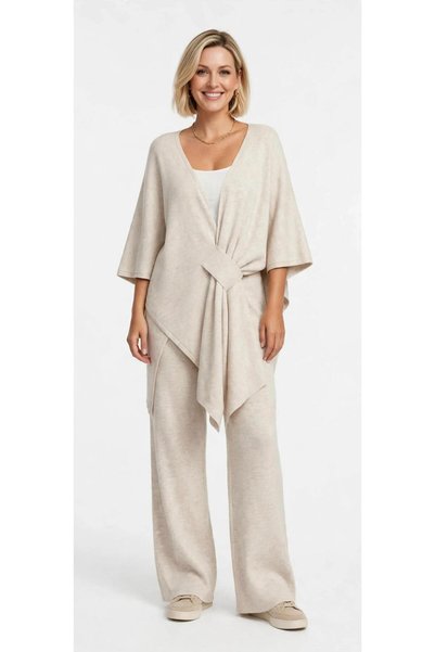 Hilals Butik Şal Görünümlü Triko Takım