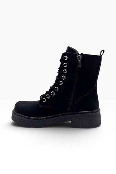 C shoes C-Shoes SL1508-27 Yağlı Deri Anatoik Bağcıklı Fermuarlı Kadın Bot