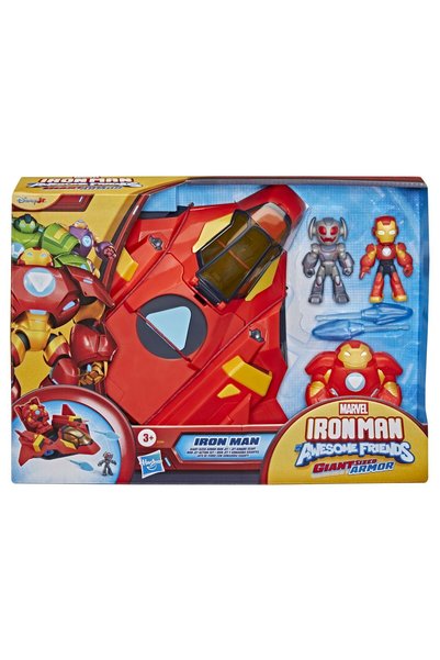 Marvel iron man si prietenii sai uimitori set armura gigantica iron jet