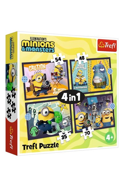 Trefl Puzzle 4in1 noile aventuri ale minionilor