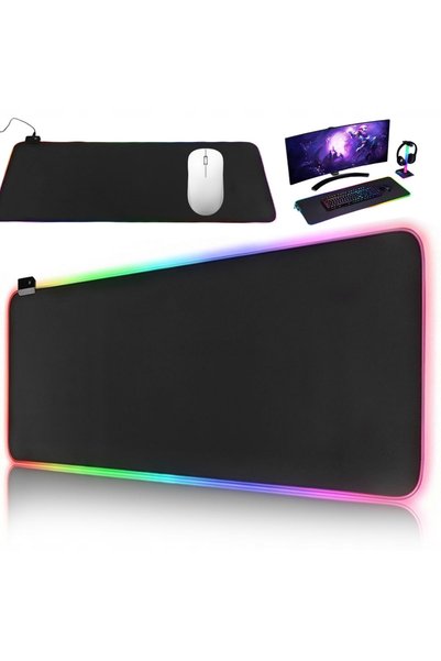 bedee Covoraș de mouse RGB XXL cu mod de respirație și covoraș de birou pentr...