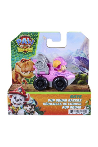 PATRULA CATELUSILOR filmul cu dinozauri pup squad racers vehicul cu figurina ...