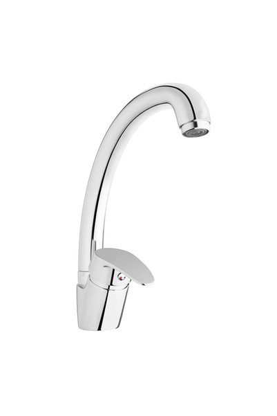 Invena Baterie bucătărie monocomandă crom Ava new lux, cartuș ceramic 35 mm