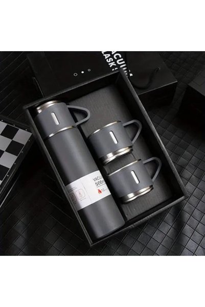 OEM Set termos cu 2 căni, cu pereți dubli, 500 ml, ideal pentru exterior