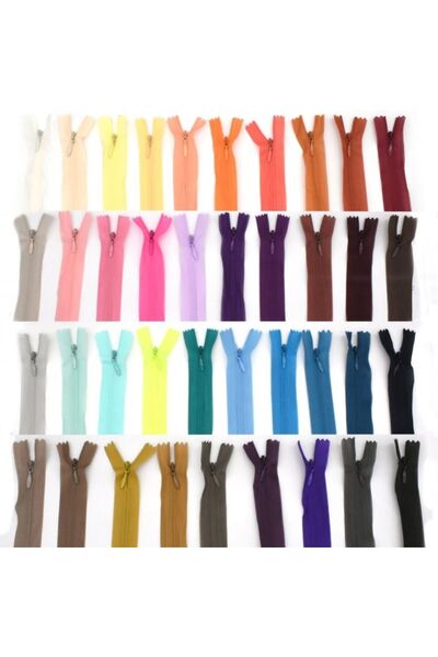 Generic 6 قطع من سحّابات النايلون المخفية باللون الرمادي الداكن، بطول 60 سم، ...