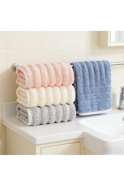 Generic 1 Pink Soft Coral Fleece Quick Dry Towel Ultra Absorbent Non Shedding...