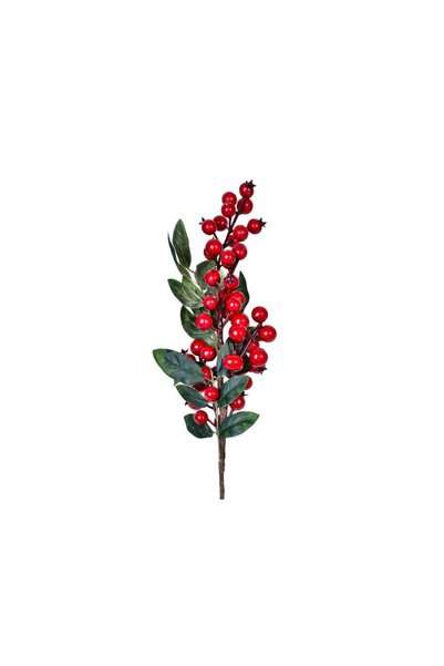 Jumbo Crenguta Decorativa de Craciun Merisoare Rosii 50cm
