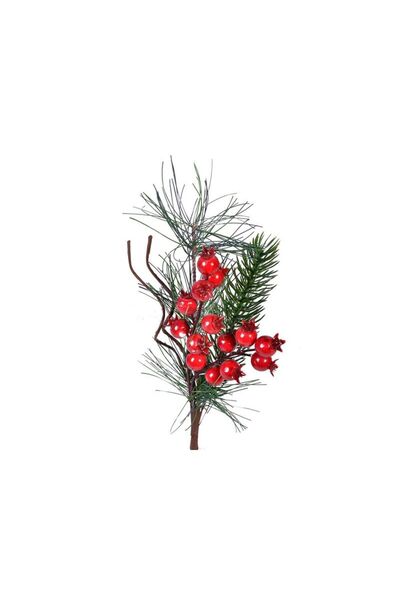 Jumbo Ramura Decorativa de Craciun de Brad Berries 22cm