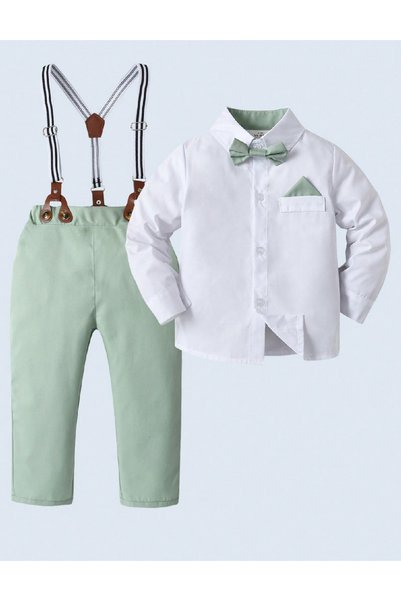 Evendi Suit, Green/White